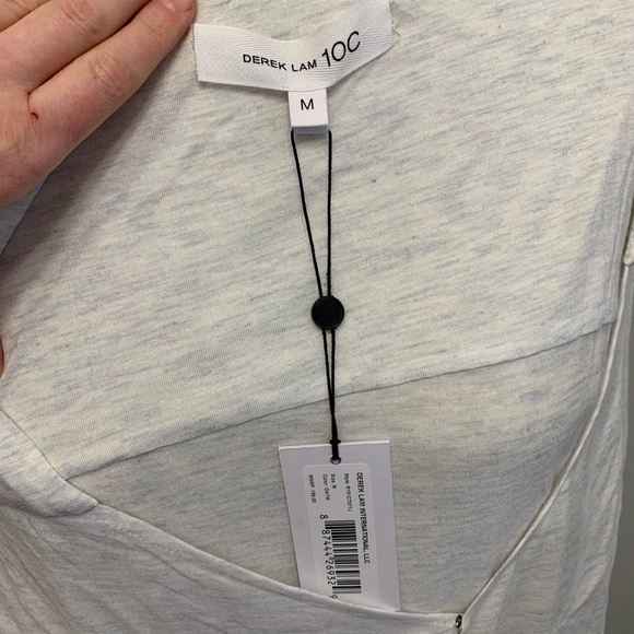 Derek Lam 10 Crosby Drape Front Top Oatmeal - Picture 9 of 12